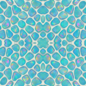 Water and Ocean - Stylized Sea Glass Fragments With Prism Reflections - Pattern - Digital File