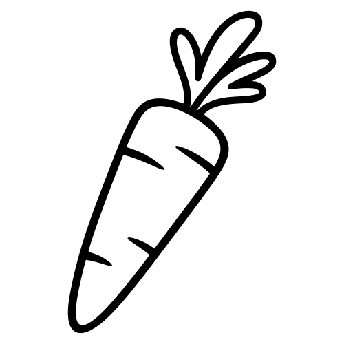 Carrot Sketch - Digital File - XCS Friendly Digital My Custom Designs PDF