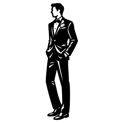 Groom Silhouette - Digital File - XCS Friendly