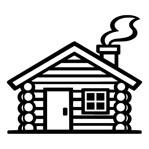 Cabin with Chimney Smoke - Vector Graphics - Digital File Digital My Custom Designs PDF