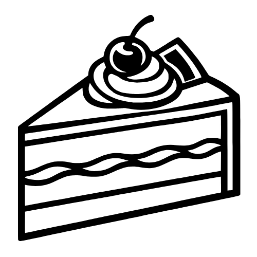 Cake Slice Sketch - Digital File - XCS Friendly Digital My Custom Designs PDF