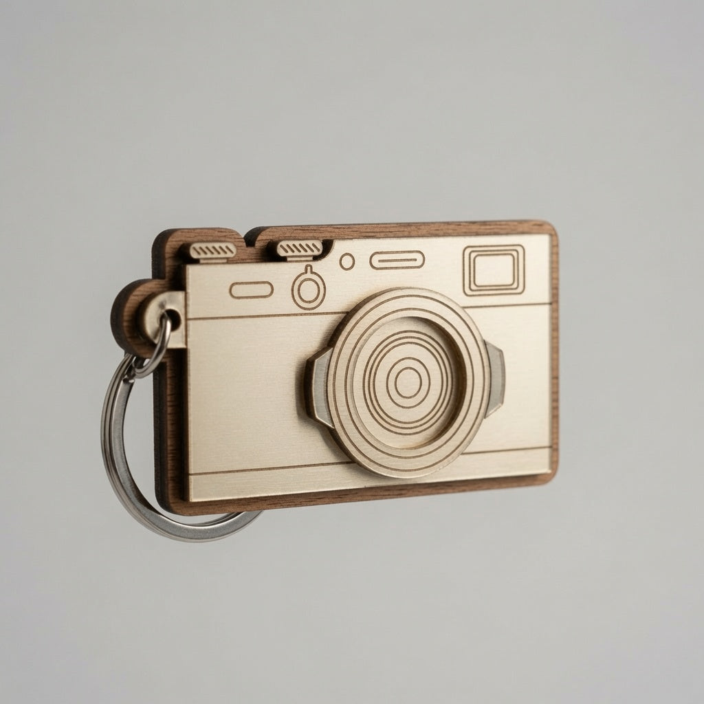 Camera Keychain 2 Layer Design - Digital File - SVG - Layered Design