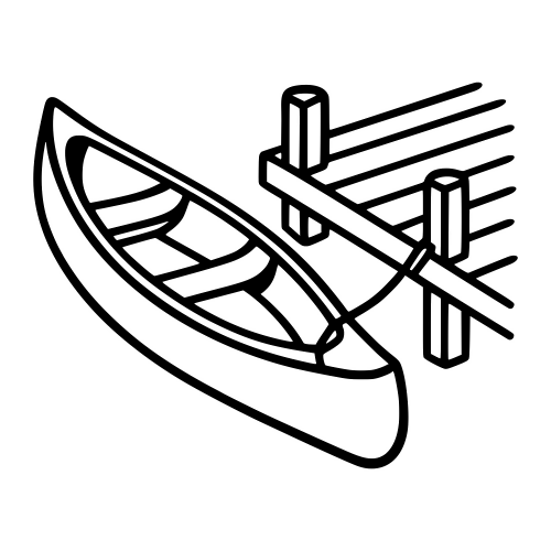 Canoe Tied to Dock - Digital File - XCS Friendly Digital My Custom Designs PDF