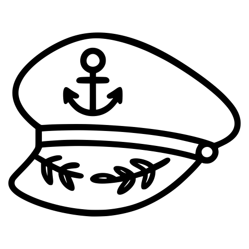 Captain’s Hat Illustration - Digital File - XCS Friendly Digital My Custom Designs PDF