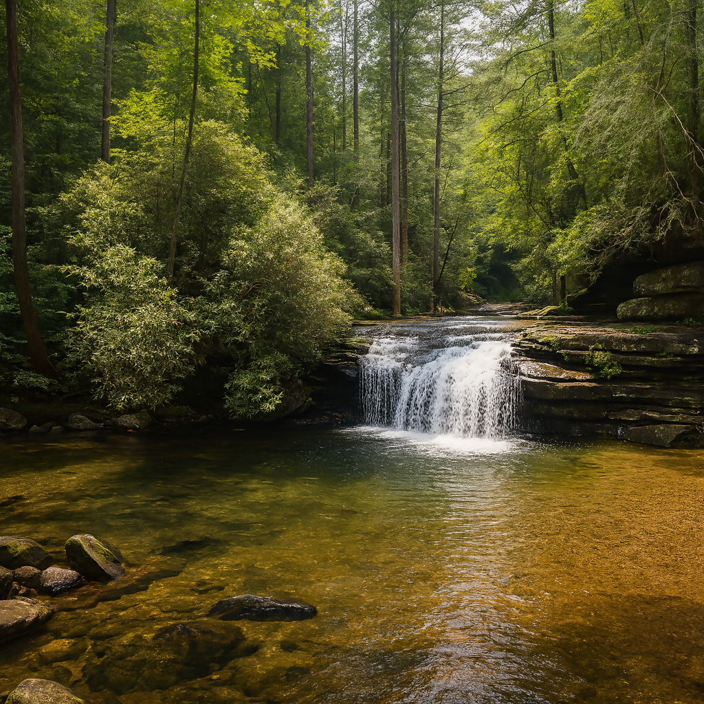 Carrick Creek Falls - Table Rock State Park - South Carolina United States - Rendered - Digital File Digital My Custom Designs PDF