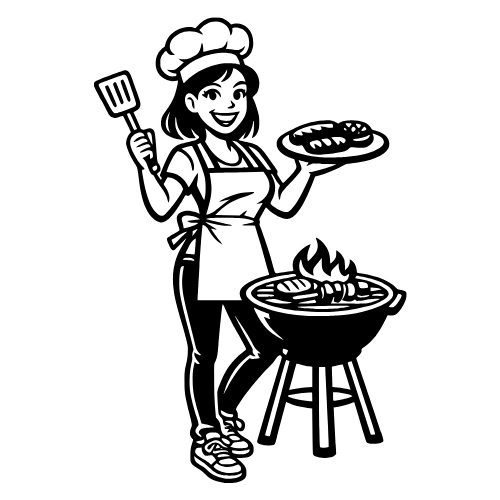 Cartoon BBQ Mom - Digital File - XCS Friendly Digital My Custom Designs PDF
