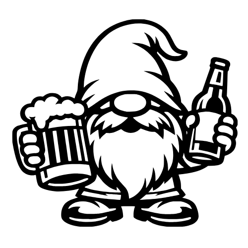Cartoon Beer Gnome - Digital File - XCS Friendly Digital My Custom Designs PDF