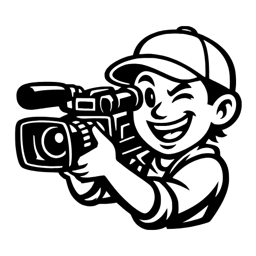 Cartoon Cameraman - Vector Graphics - Digital File Digital My Custom Designs PDF
