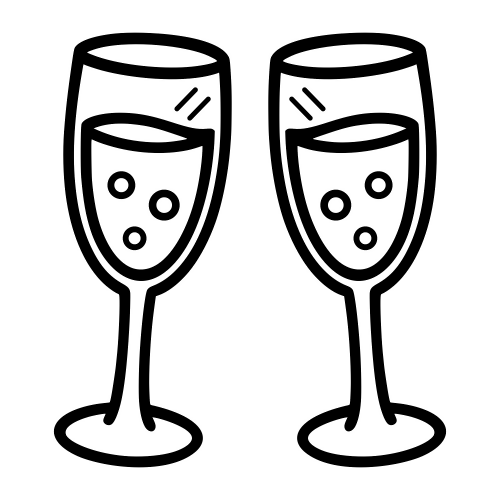 Cartoon Champagne Glass - Digital File - XCS Friendly Digital My Custom Designs PDF