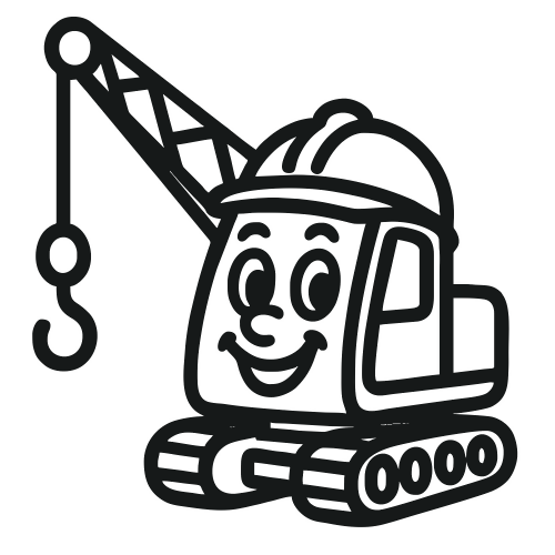 Cartoon Crane with Smile - Vector Graphics - Digital File Digital My Custom Designs PDF