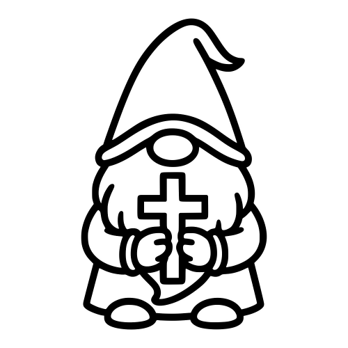 Cartoon Faith Gnome - Digital File - XCS Friendly Digital My Custom Designs PDF