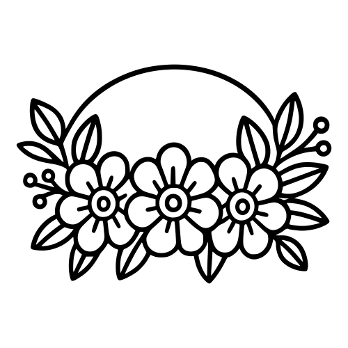 Cartoon Floral Crown - Digital File - XCS Friendly Digital My Custom Designs PDF