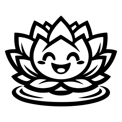 Cartoon Lotus Smiling - Digital File - XCS Friendly Digital My Custom Designs PDF