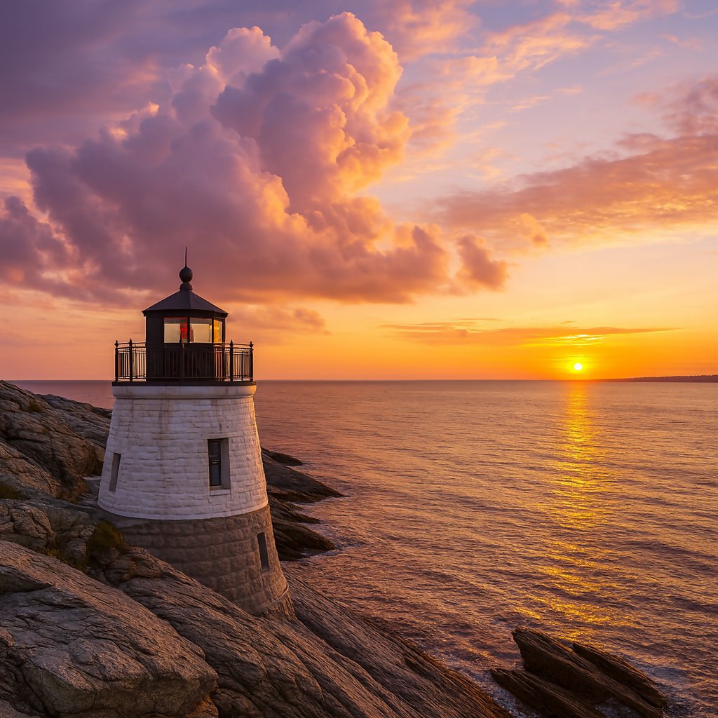 Castle Hill Lighthouse - Rhode Island United States - Rendered - Digital File Digital My Custom Designs PDF