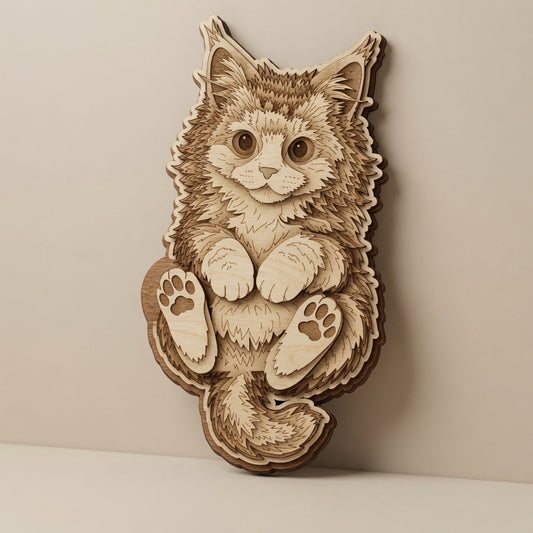 Cat - Layered Animal Design - Digital File - SVG - Layered Designs