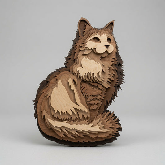 Cat - Layered Animal Design - Digital File - SVG - Layered Designs