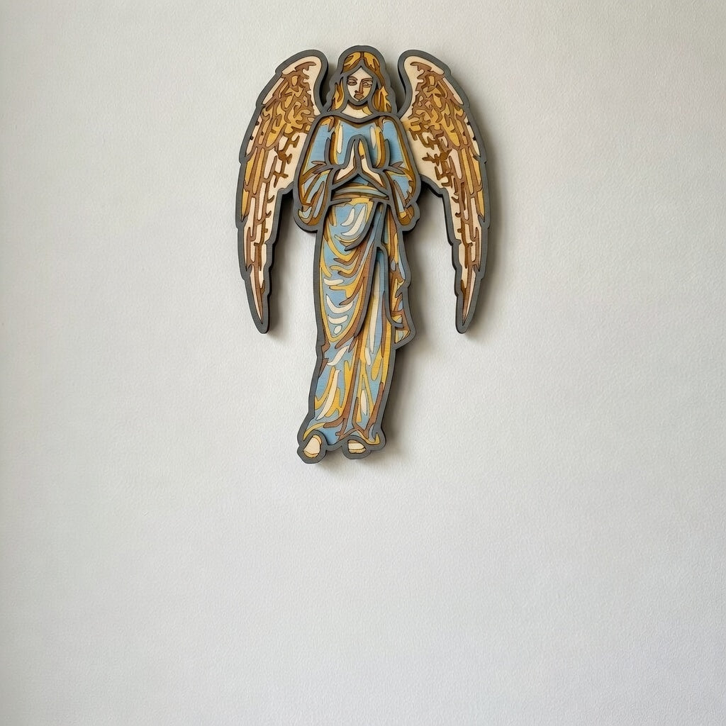 Prayer Angel - Layered Line Designs - Digital File Digital My Custom Designs