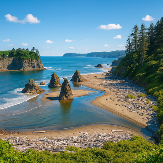 Ruby Beach - Olympic National Park - Washington United States - Rendered - Digital File Digital My Custom Designs PDF