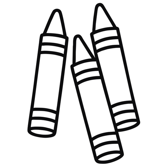 Toy Crayons Sketch - Digital File - XCS Friendly Tumbler My Custom Designs PNG