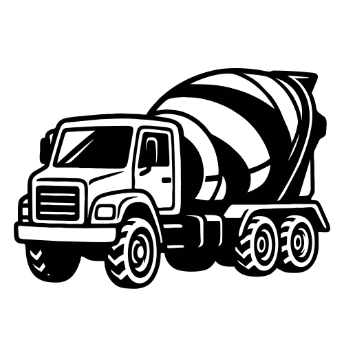 Cement Mixer Truck - Vector Graphics - Digital File Digital My Custom Designs PDF