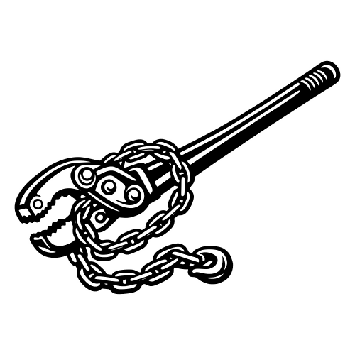 Chain Tongs Illustration - Vector Graphics - Digital File Digital My Custom Designs PDF