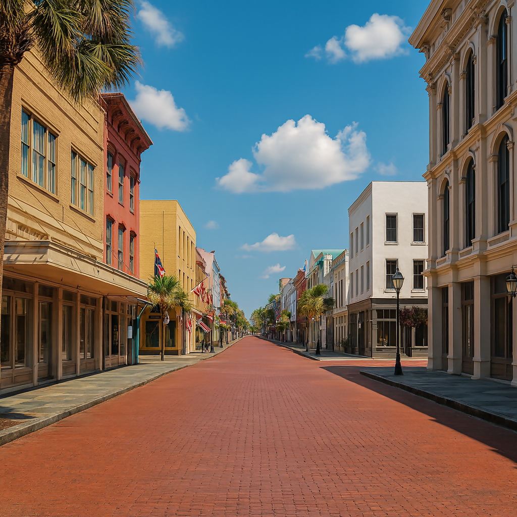 Charleston Historic District - South Carolina United States - Rendered - Digital File Digital My Custom Designs PDF