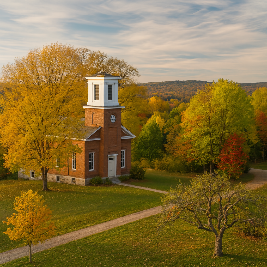 Charlotte Meeting House - Shelburne Museum - Vermont United States - Rendered - Digital File Digital My Custom Designs PDF