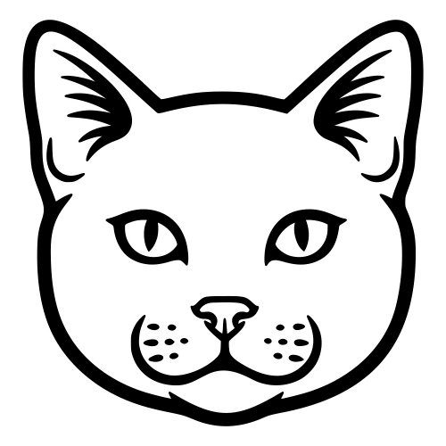 Chartreux Outline Face - Digital File - XCS Friendly Digital My Custom Designs PDF