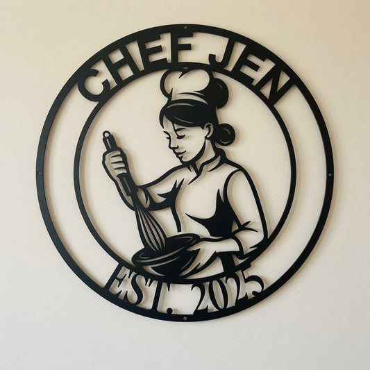 Chef Mixing - Metal Sign - Home Decor - Digital File - ZIP File - Digital