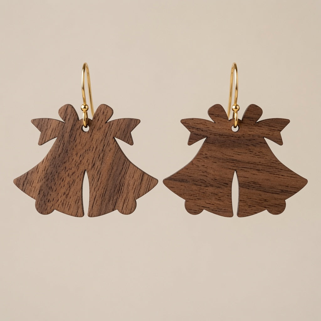 Christmas Bell Cutout Earrings - Digital File - SVG - Digital