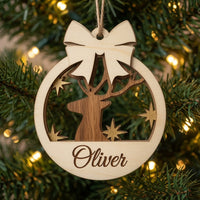 Christmas Ornament Deer - Layered Ornament - Digital File - SVG - Digital