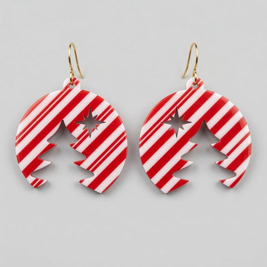 Christmas Tree Cutout Earrings Design - Digital File - SVG - Digital