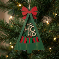Christmas Tree Ho Ho Ho Gifts - Ornament - Digital File - SVG - Digital