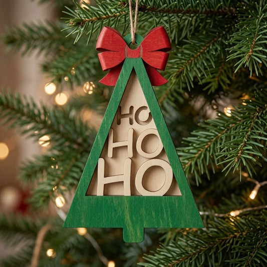 Christmas tree Ho Ho Ho - Ornament - Digital File - SVG - Digital