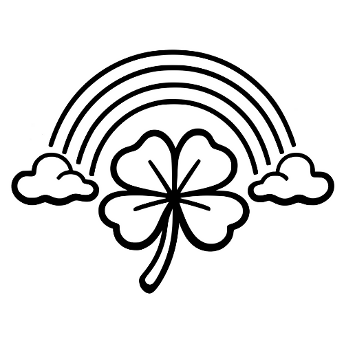 Clover with Rainbow Arc - Digital File - XCS Friendly Digital My Custom Designs PDF