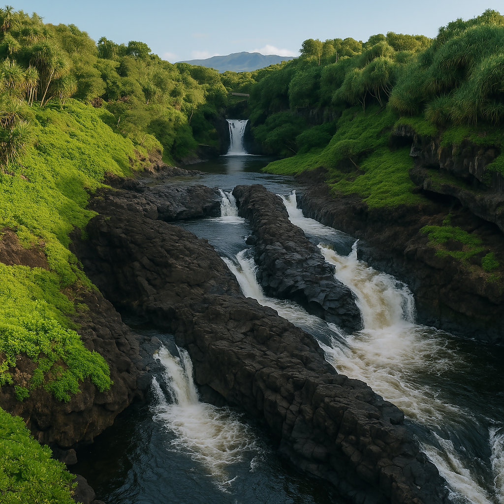 ʻOheʻo Gulch (Seven Sacred Pools) - Haleakalā National Park (Maui) - Hawaii United States - Rendered - Digital File Digital My Custom Designs PDF