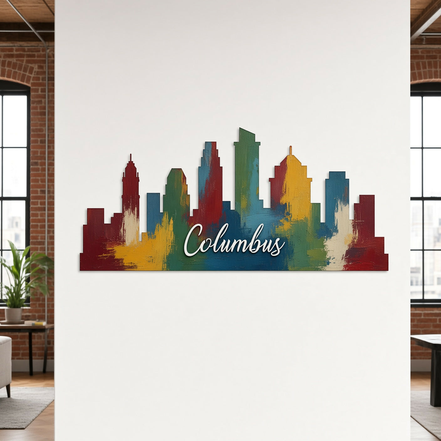 Columbus Skyline - Wall Home Decor - Single Layer - Digital File - ZIP File - Digital