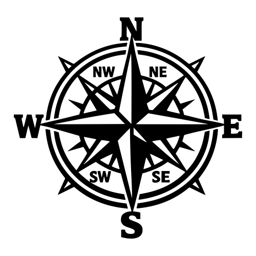 Compass Rose Design - Vector Graphics - Digital File Digital My Custom Designs PDF