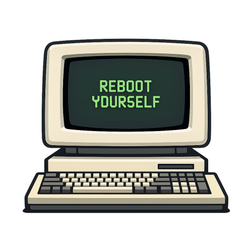 Computer Reboot Reminder - Pop Culture & Fandom - T Shirt Designs - Digital File Digital My Custom Designs 300 DPI PNG
