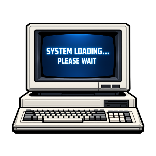 Computer System Loading Screen - Pop Culture & Fandom - T Shirt Designs - Digital File Digital My Custom Designs 300 DPI PNG
