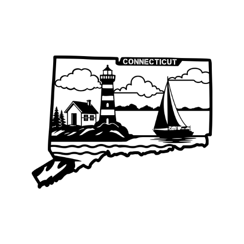 Connecticut - Wall / Home Decor - State Outline - United States - Digital File Digital My Custom Designs ZIP File