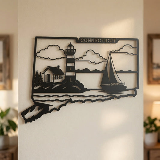 Connecticut - Wall / Home Decor - State Outline - United States - Digital File - ZIP File - Digital