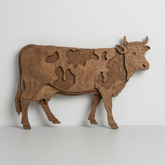 Cow - Layered Animal Designs - Digital File - SVG - Digital