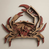 Crab - Ocean- Layered Nature Design - Digital File - SVG - Digital