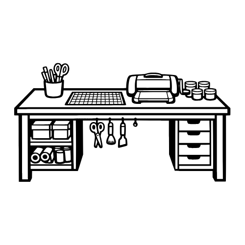Craft Table Design - Vector Graphics - Digital File Digital My Custom Designs PDF