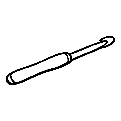 Crochet Hook Sketch - Vector Graphics - Digital File Digital My Custom Designs PDF