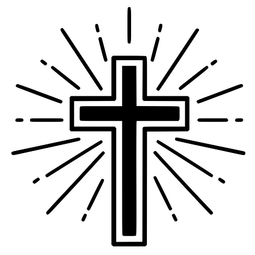Cross with Rays Sketch - Digital File - XCS Friendly Digital My Custom Designs PDF