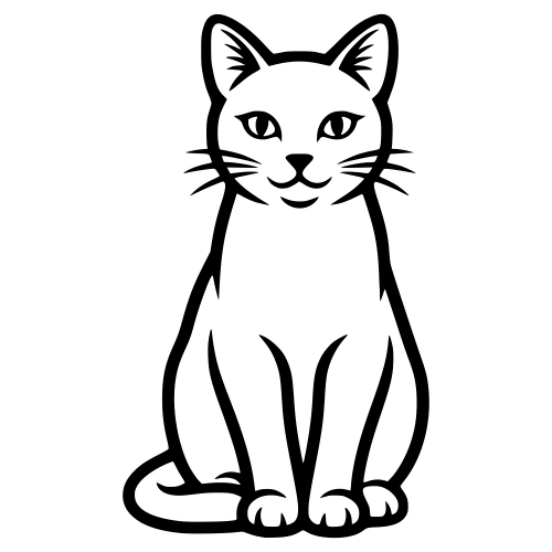 Asian Cat - Vector Graphics - Digital File Digital My Custom Designs PDF