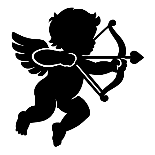 Cupid with Bow Silhouette - Digital File - XCS Friendly Digital My Custom Designs PDF