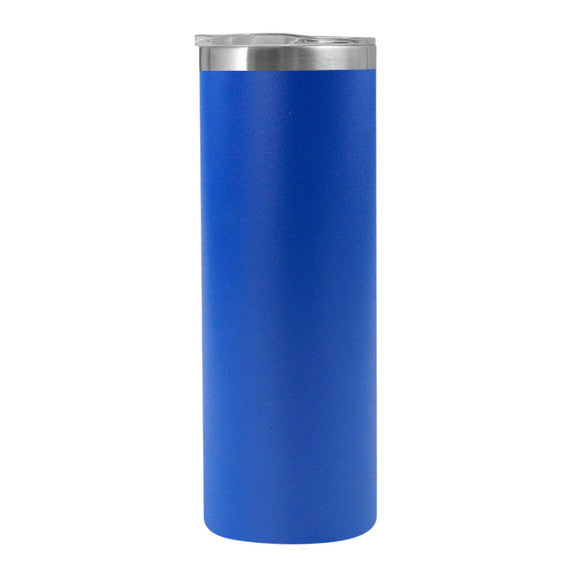 Custom 20oz Powder Coated Hot/Cold Stainless Steel Thermos Tumbler My Custom Designs Blue